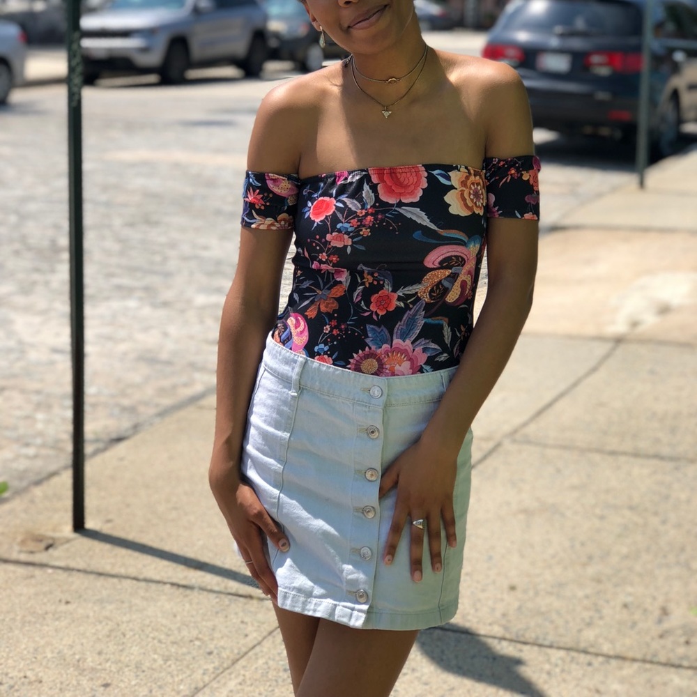 Floral body suit